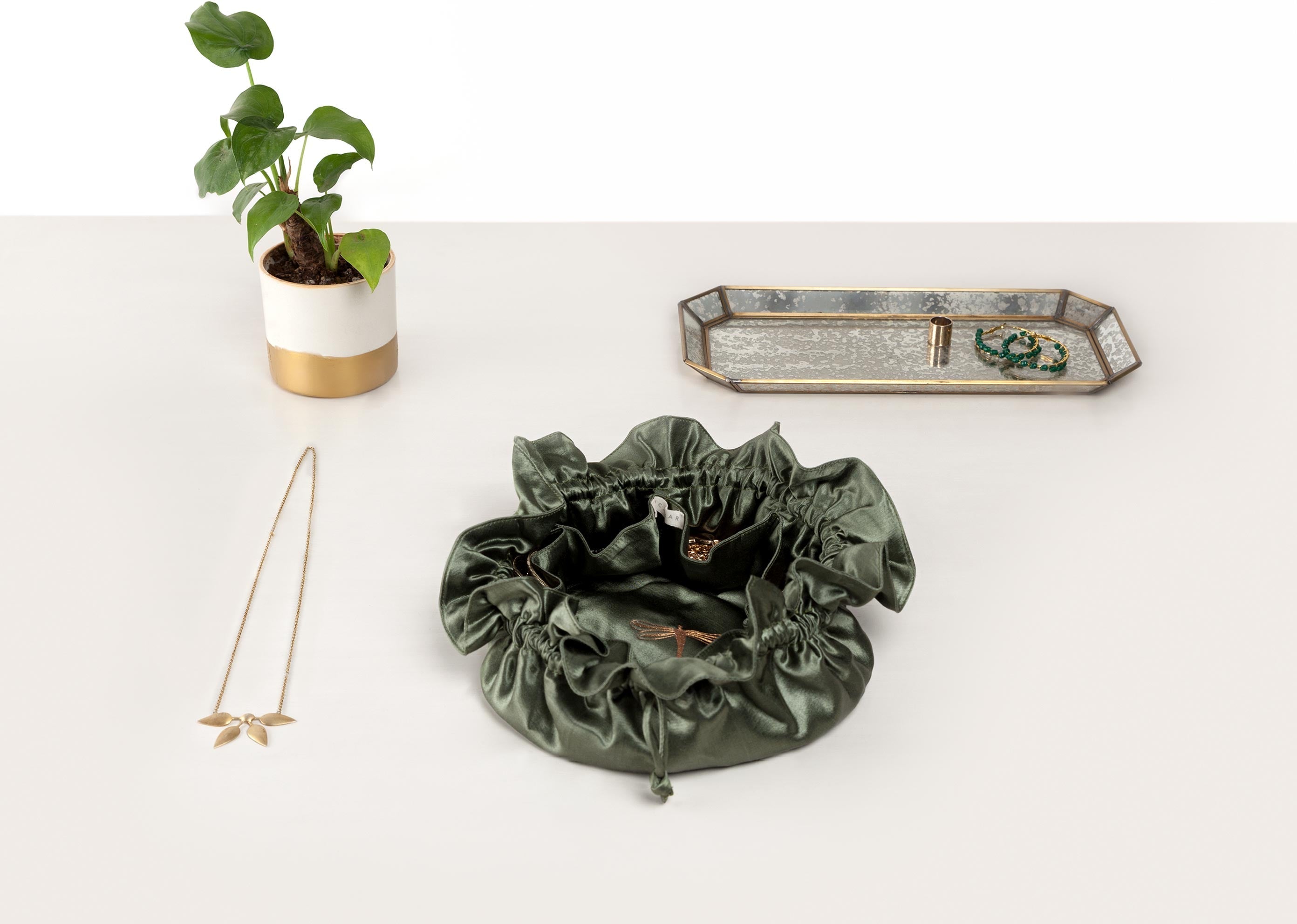 Masai Jewelry Pouch - Olivine
