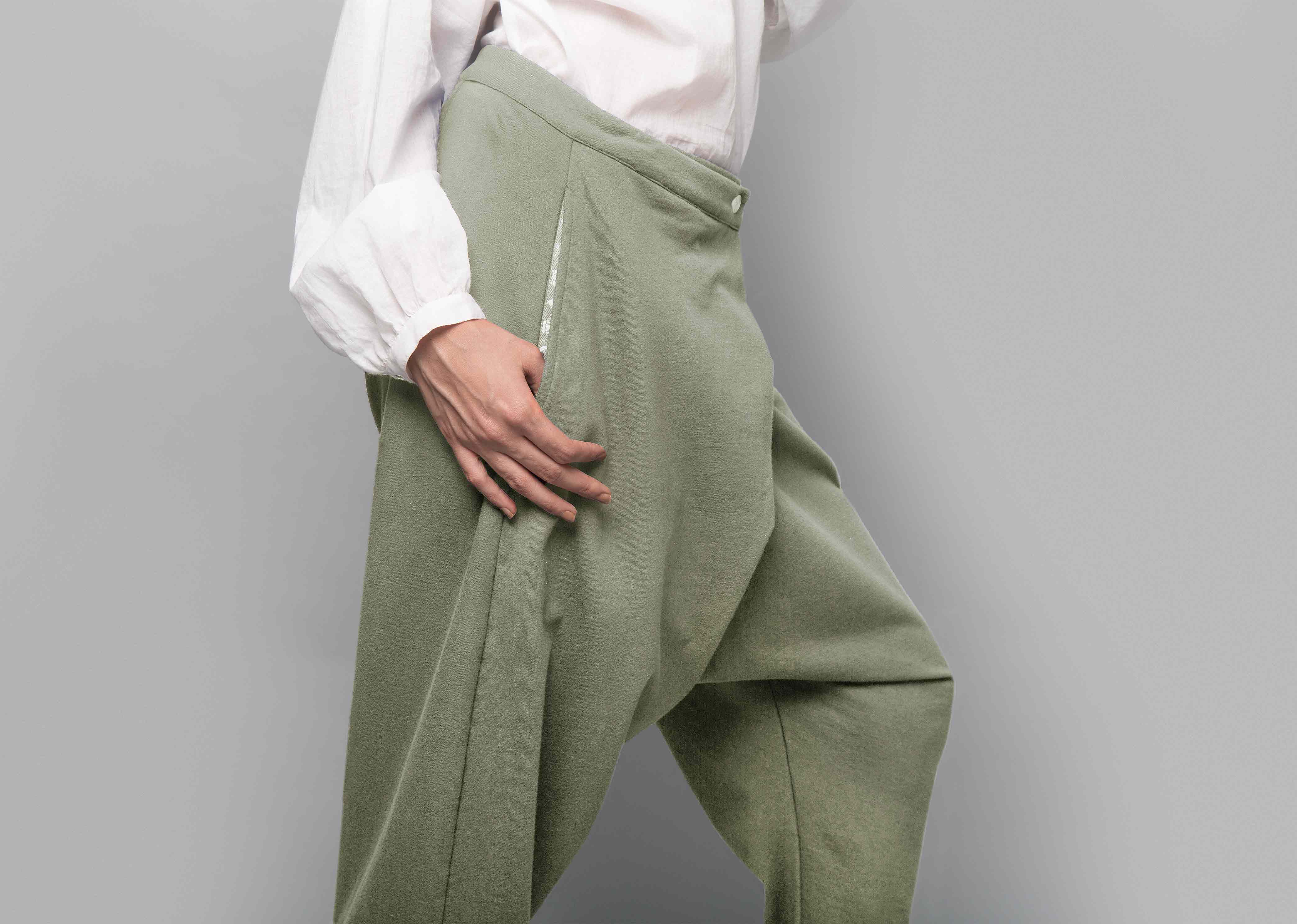 Jinan Slouchy Pants - Olivine