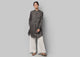 Outhouse Mid-length Kurta - Charcoal