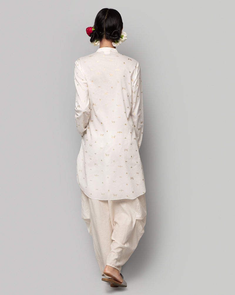 Outhouse Mid-length Kurta - Ivory