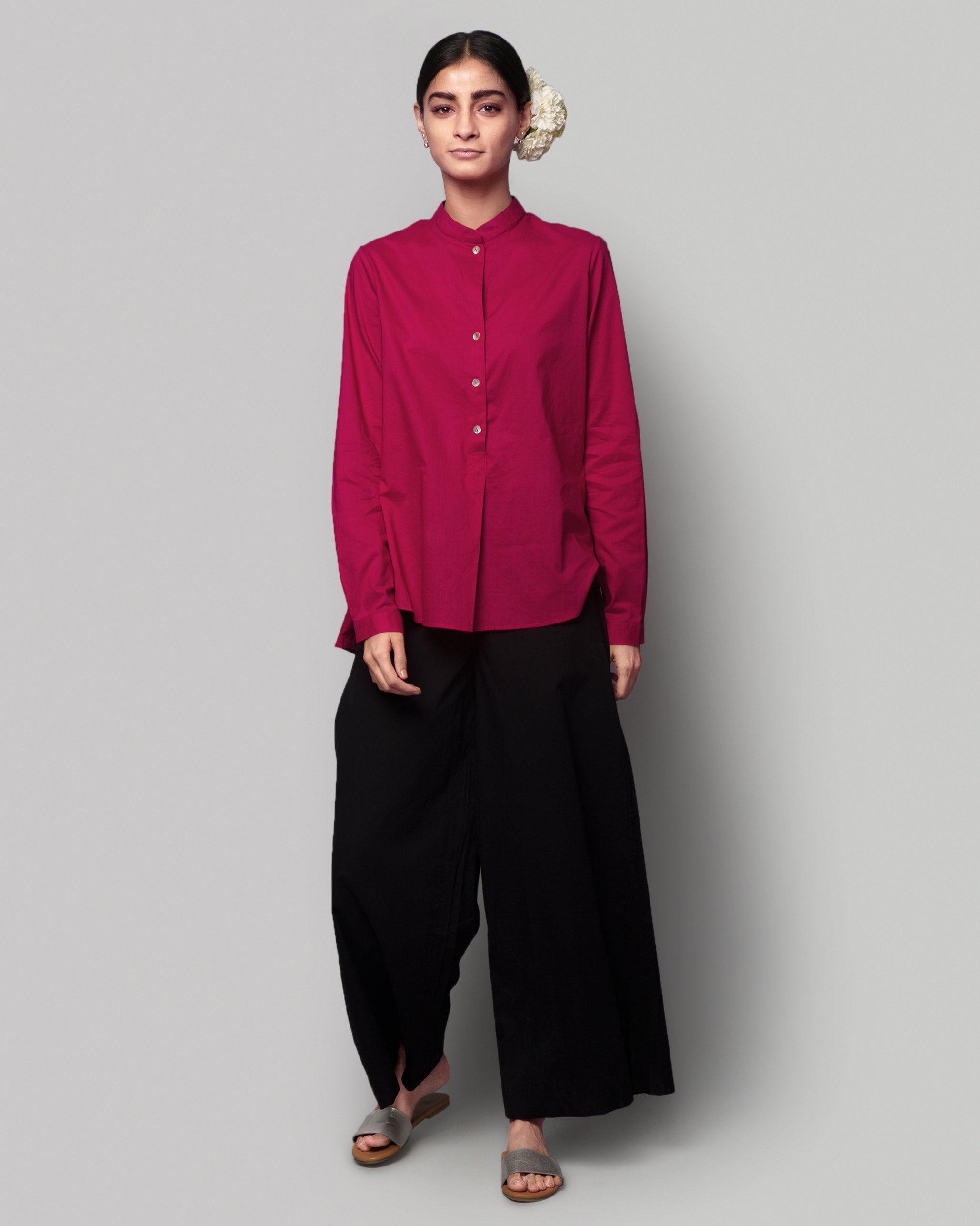 Adri Mandarin Top - Berry