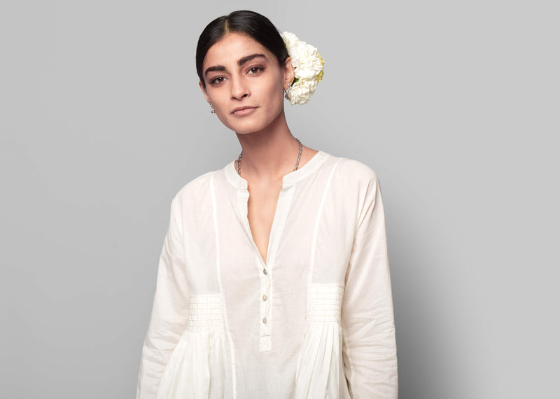 Ambar Peasant Blouse - Ivory