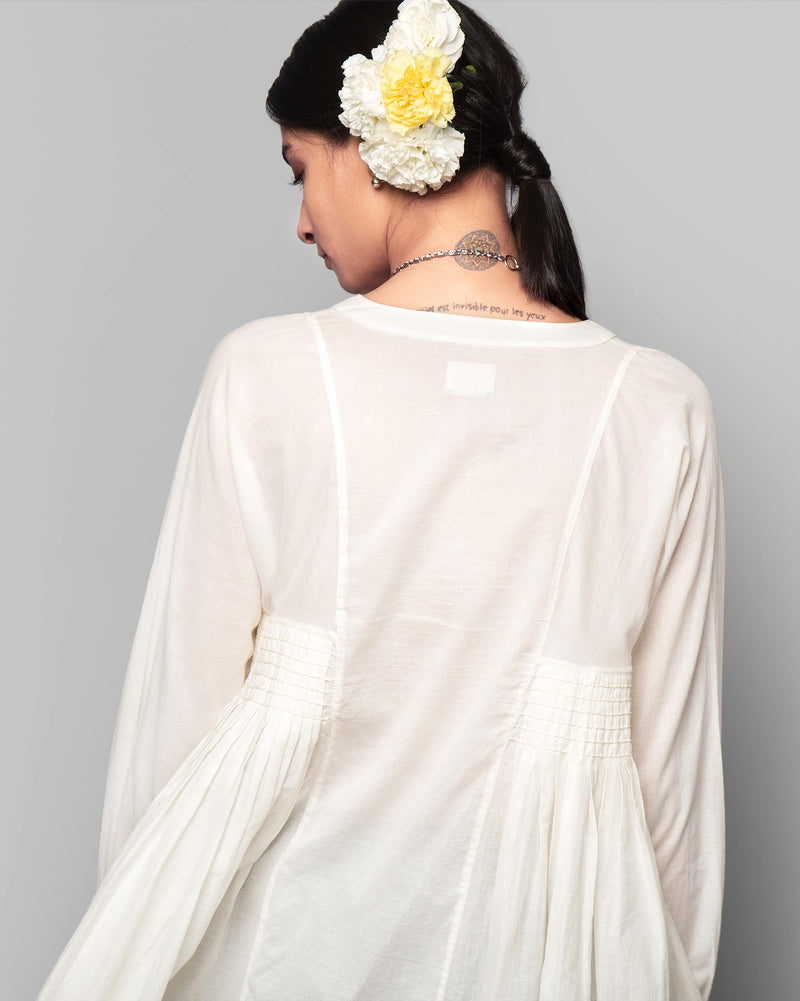 Ambar Peasant Blouse - Ivory