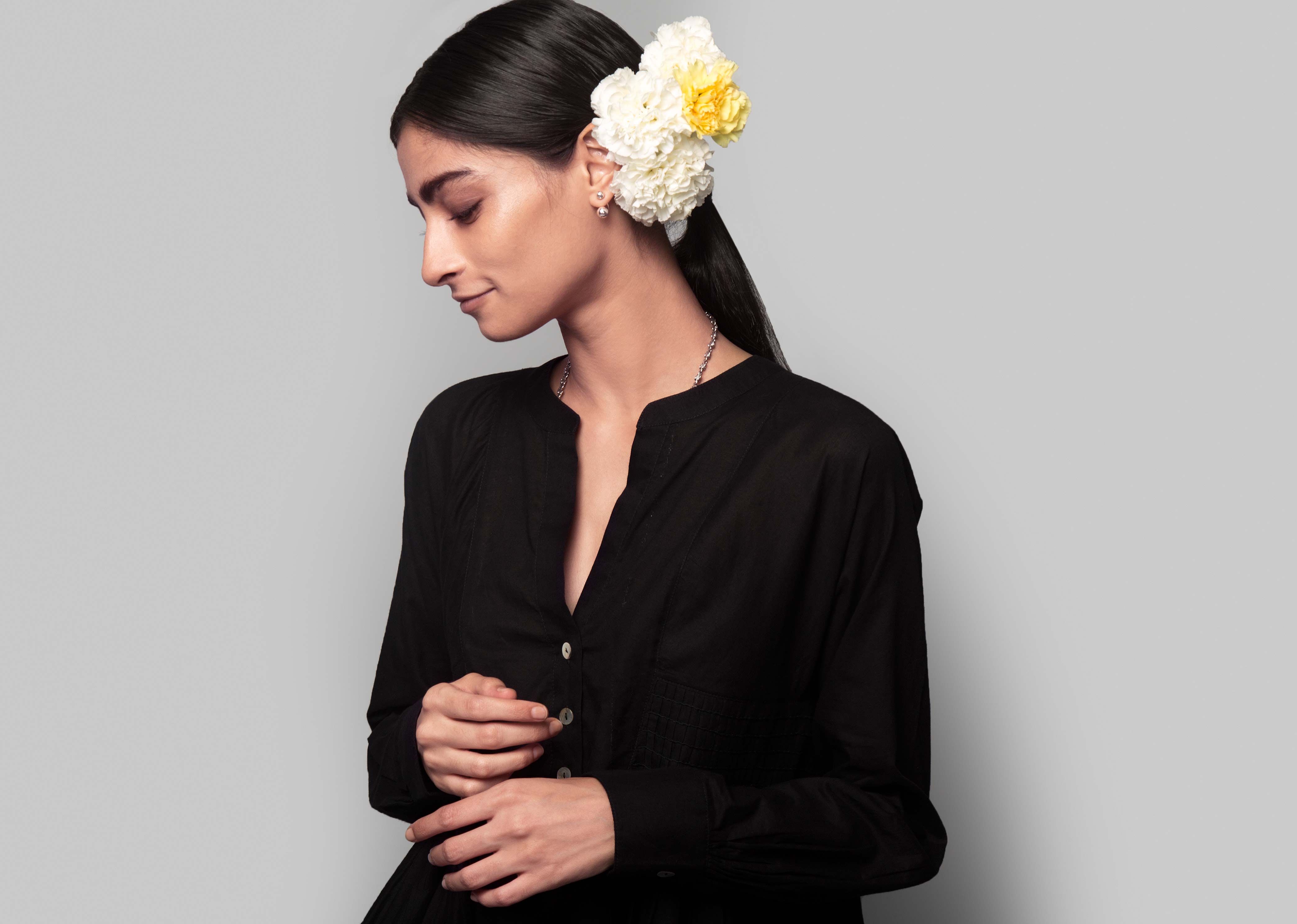 Ambar Peasant Blouse - Black