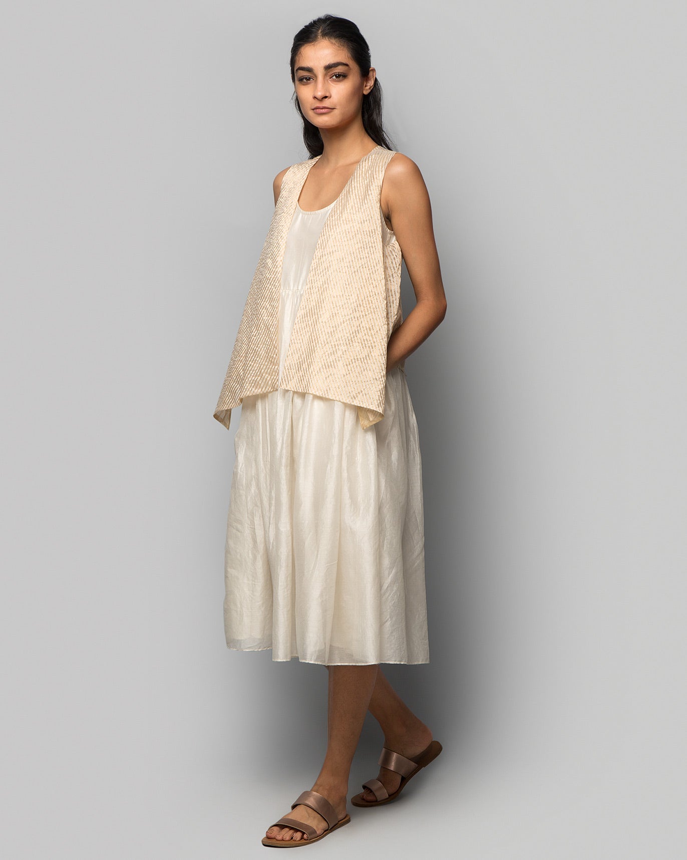 Citra Chanderi Reversible Overlay