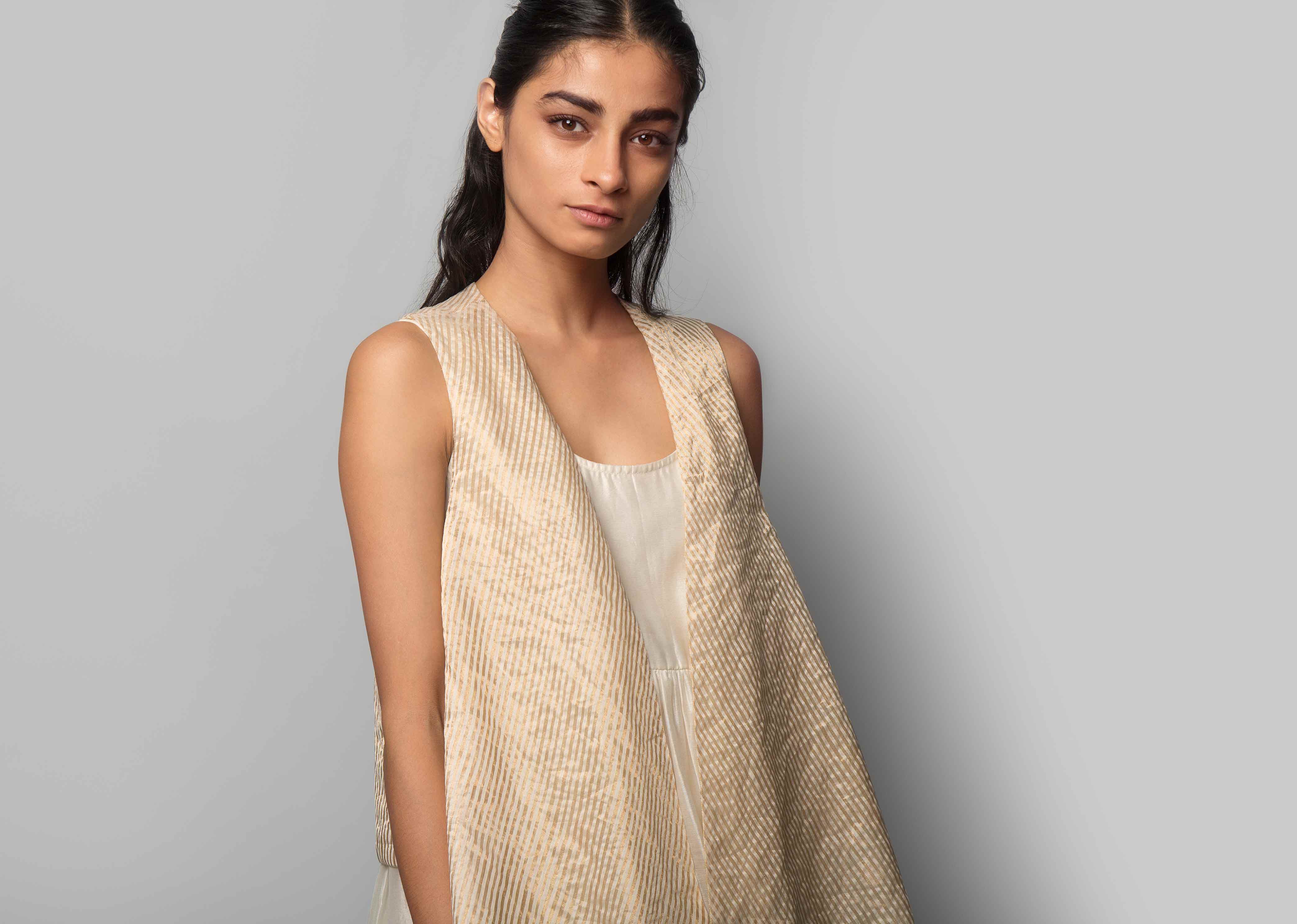 Citra Chanderi Reversible Overlay