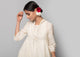 Mizar Chanderi Overlay - Ivory