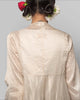 Mizar Chanderi Overlay - Ivory & Gold