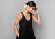 Ashwani Chanderi Dress - Black