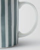Flora Fauna Stripes Mug - Charcoal