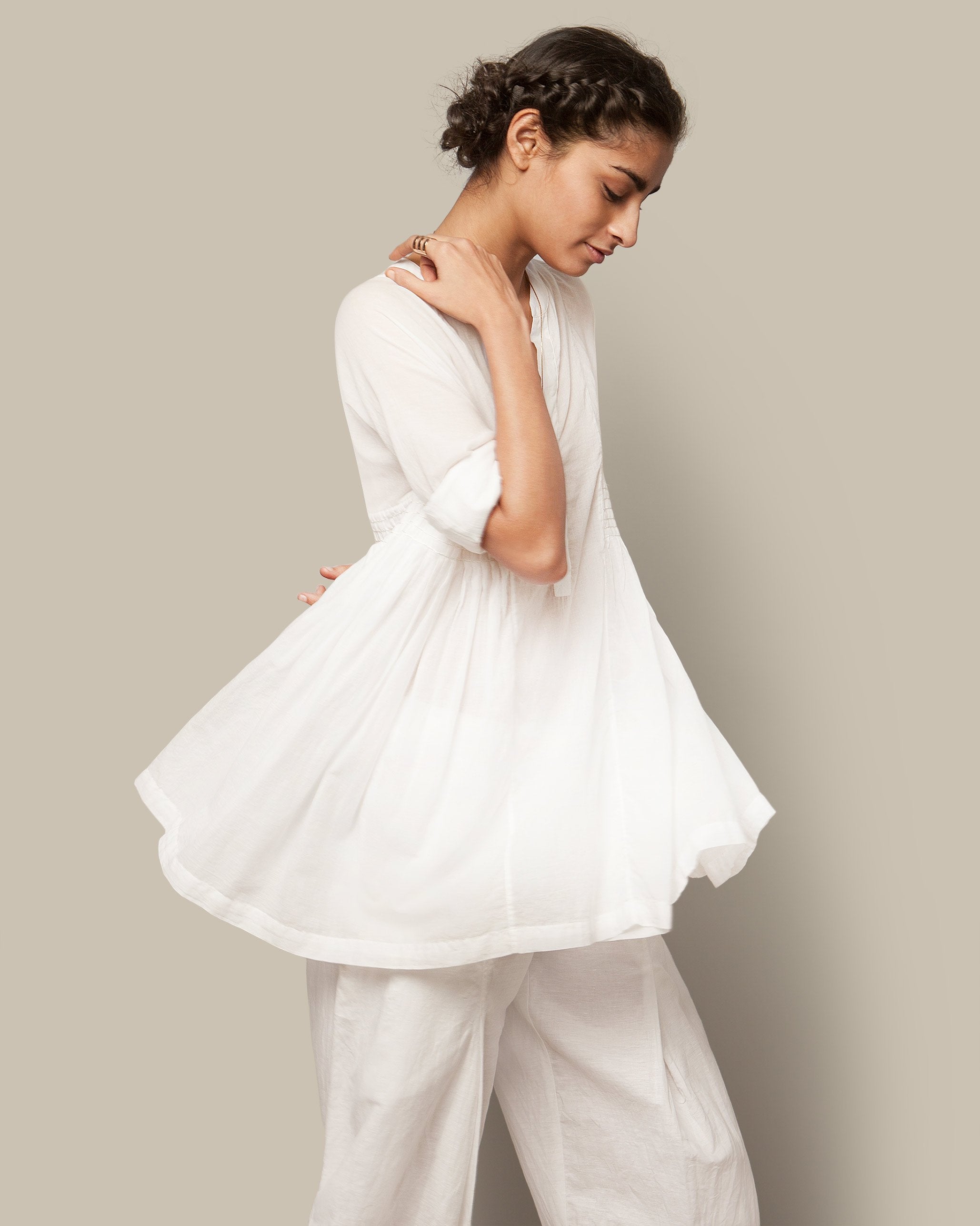 Peasant Blouse - White