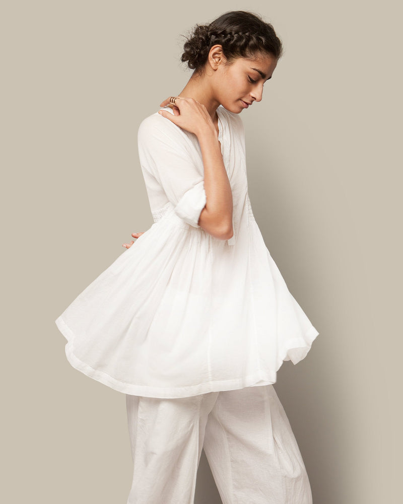 Peasant Blouse - White