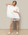 Embroidered Popover - White on White