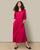 Pleated Waist Kurta - Fuchsia