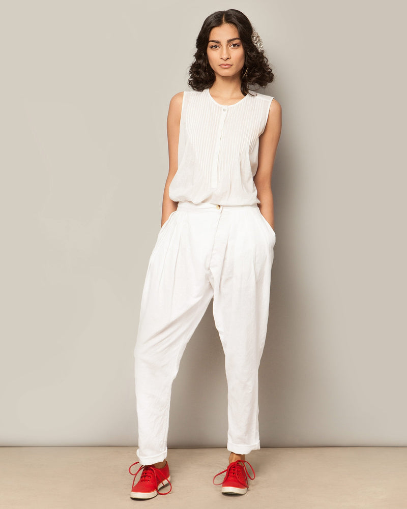 Overlap Trousers - White