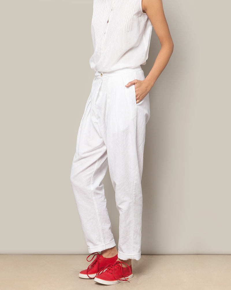Overlap Trousers - White