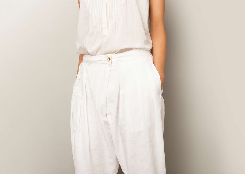 Overlap Trousers - White