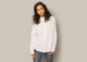 Mandarin Collar Top - White