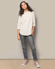 Mandarin Collar Top - Soft Grey