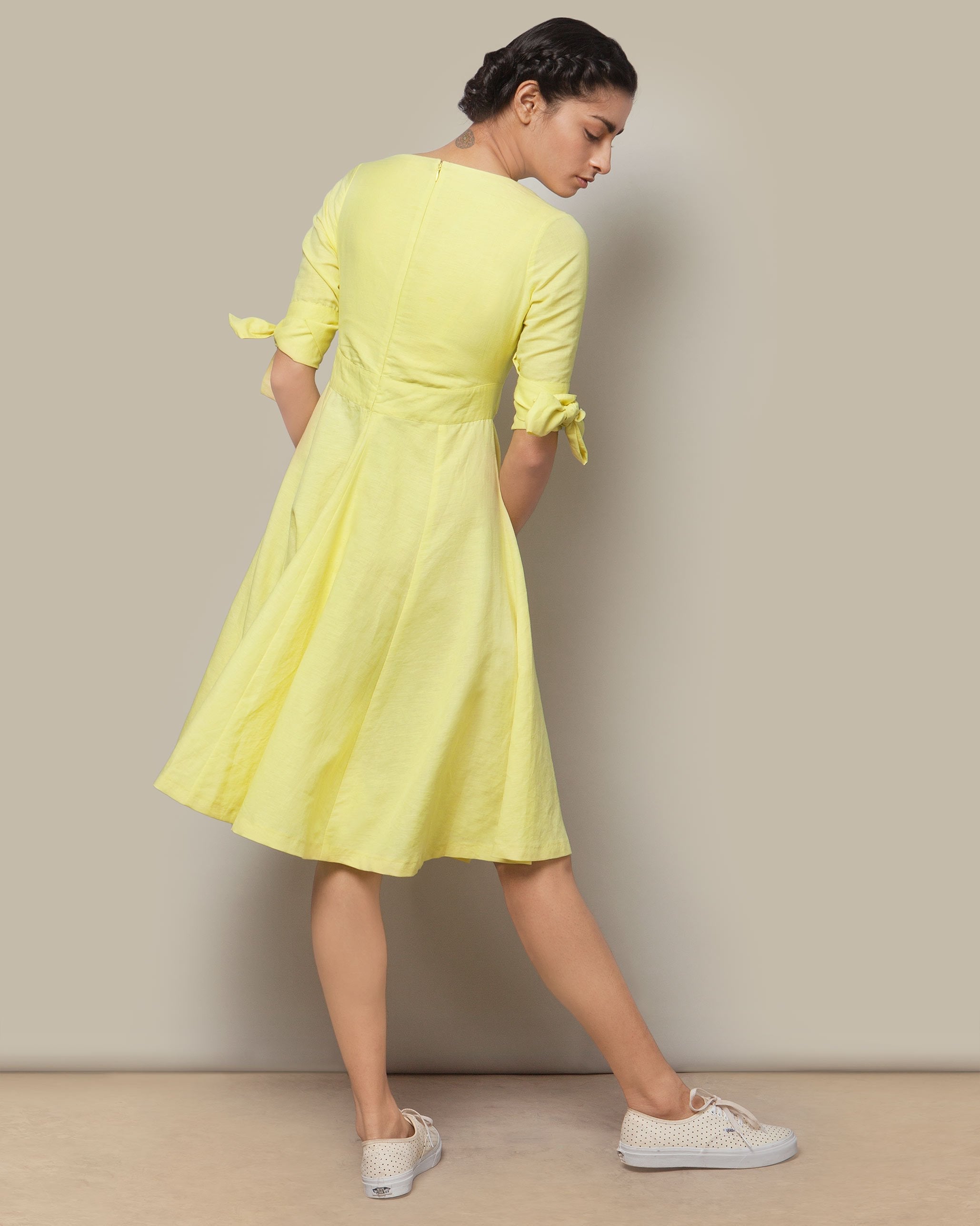 Flared Dress - Lime