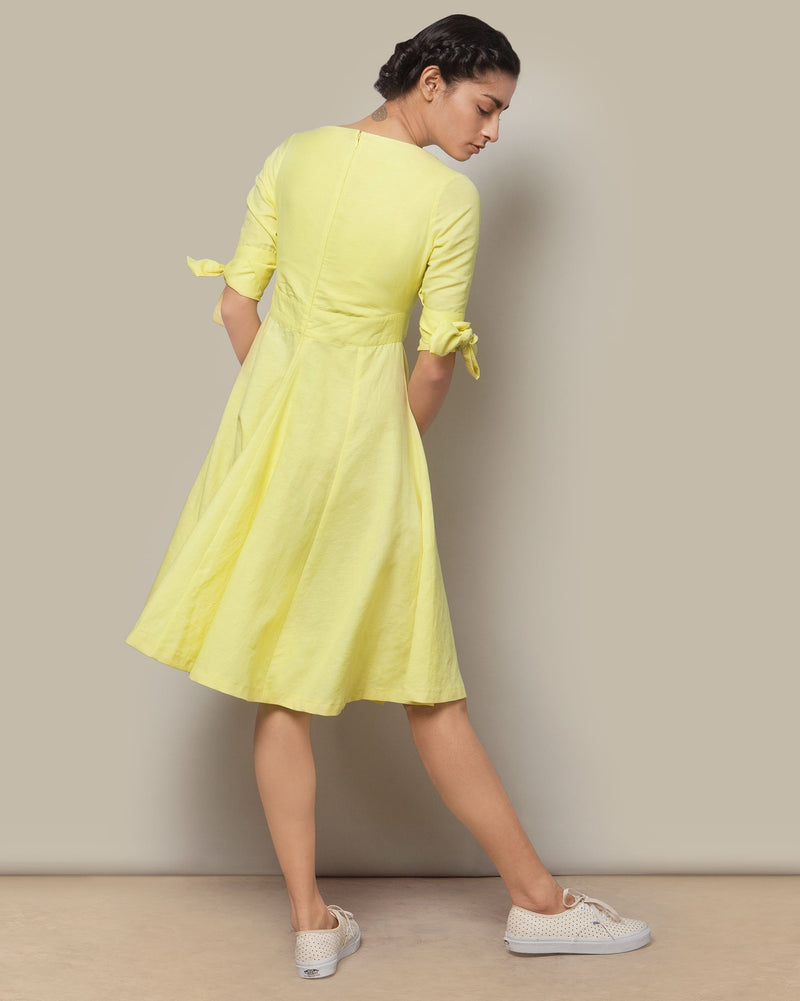 Flared Dress - Lime