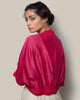 Embroidered Chanderi Jacket - Fuchsia