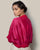 Embroidered Chanderi Jacket - Fuchsia