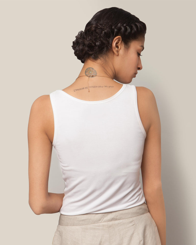 Long Tank Top - White
