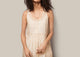 Pleated Chanderi Dress - Gold