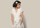 Chanderi Tie Dress - Ivory