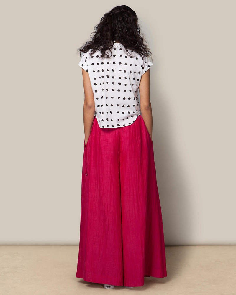 Pleated Trouser - Fuchsia