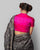 Glowfly Chanderi Sari - Charcoal