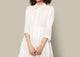 Pleated Shirt Dress - White