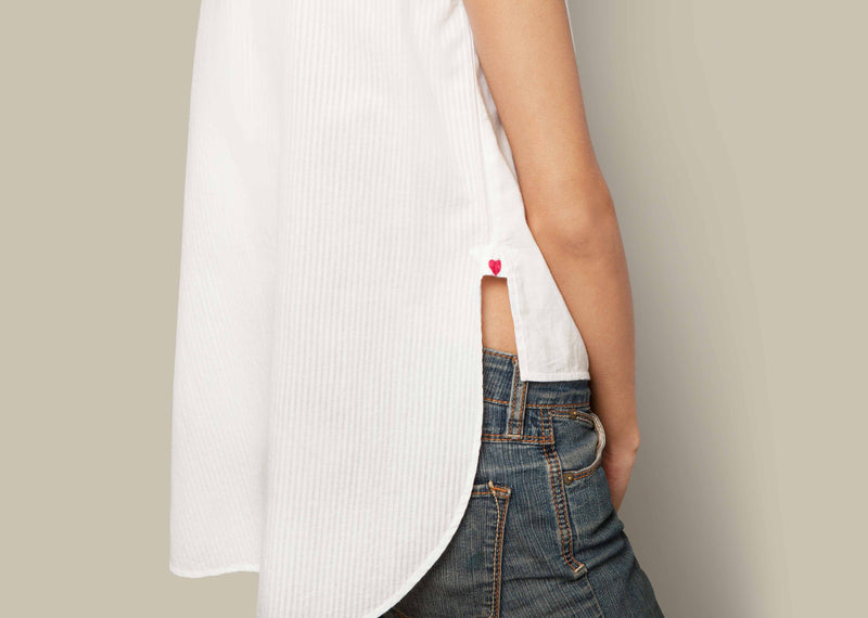 Embroidered Front-pocket Top