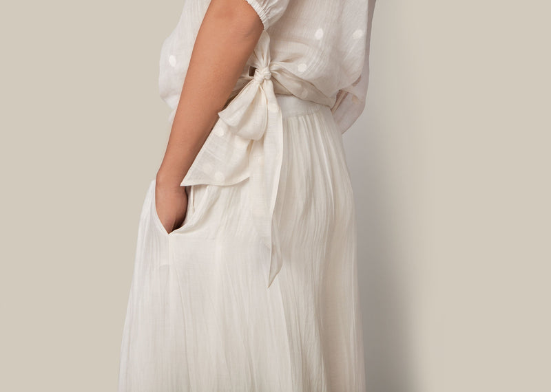 Pleated Trousers - Ivory