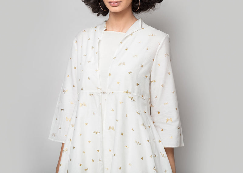 Mizar Reversible Overlay - Ivory & Gold
