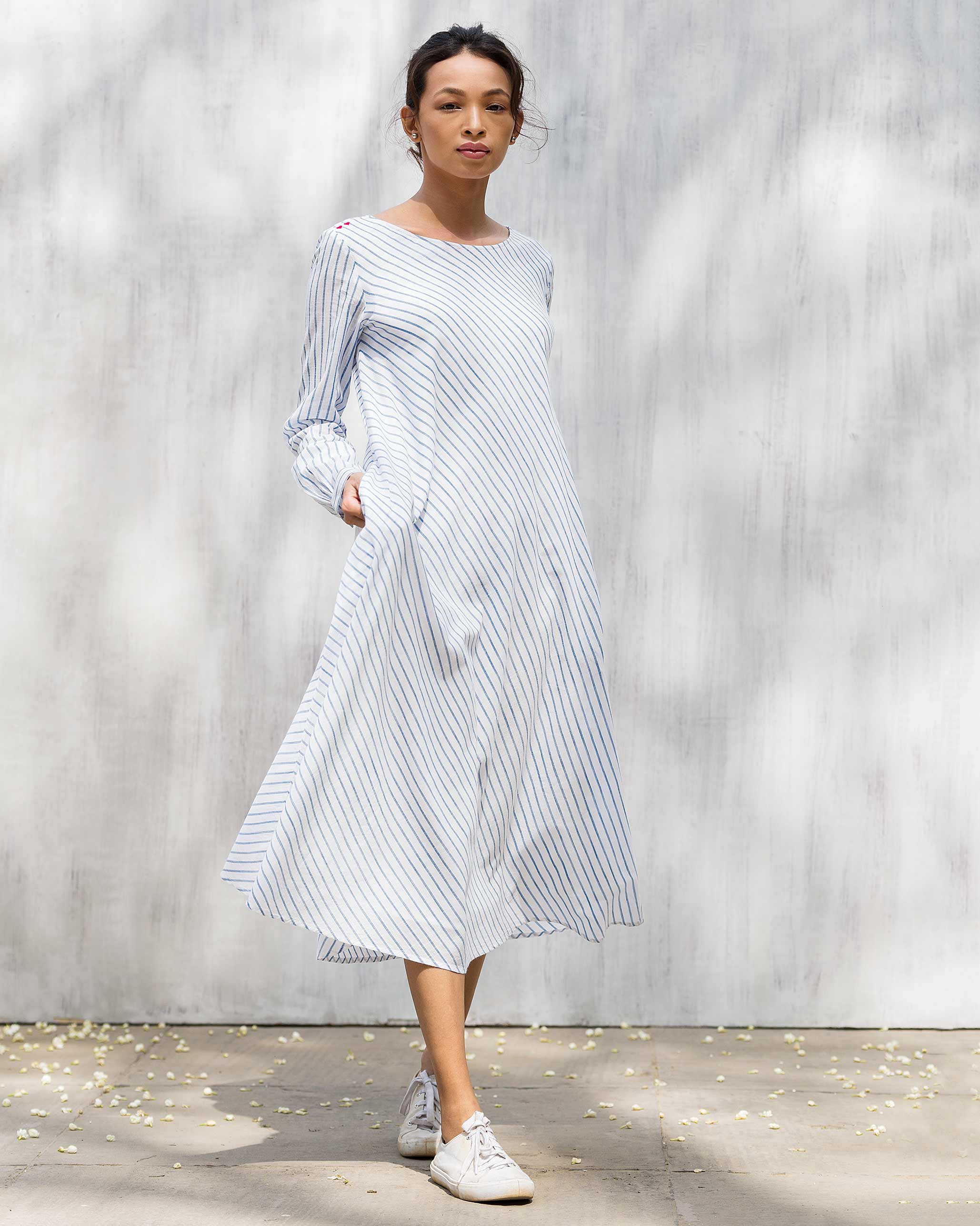 Boat Neck Kurta - Blue