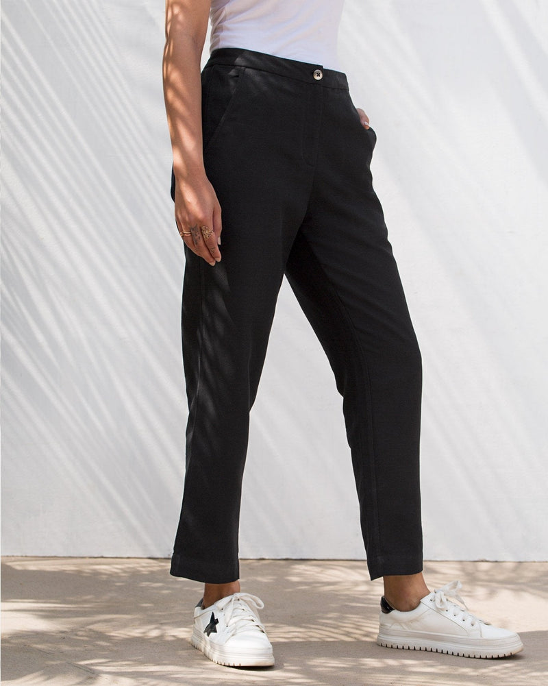 Narrow Hem Pants - Black