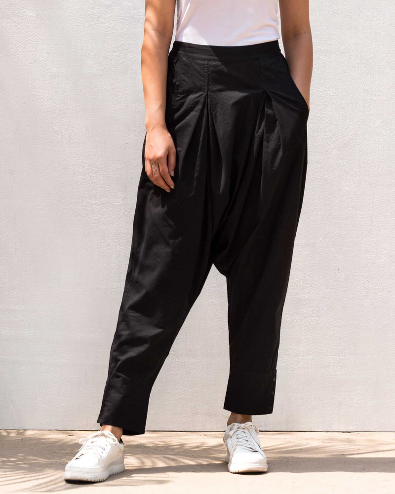 Drop Crotch Pants - Black