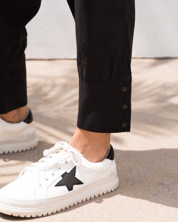 Drop Crotch Pants - Black