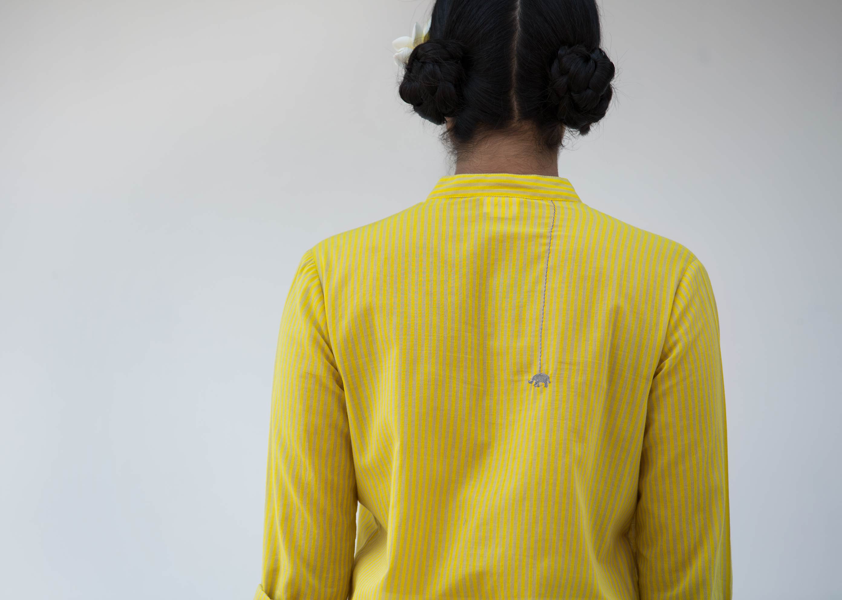Basic Mid-Length Kurta - Yellow