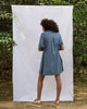 Bow Tie Shift Dress - Denim