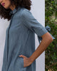 Bow Tie Shift Dress - Denim
