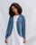 Mandarin Collar Jacket - Denim