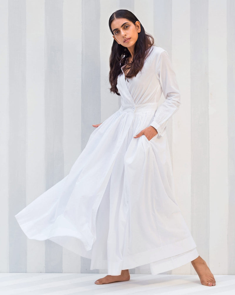 Nico Dress & Pant Set - White