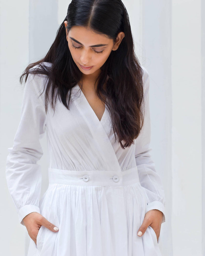 Nico Dress & Pant Set - White
