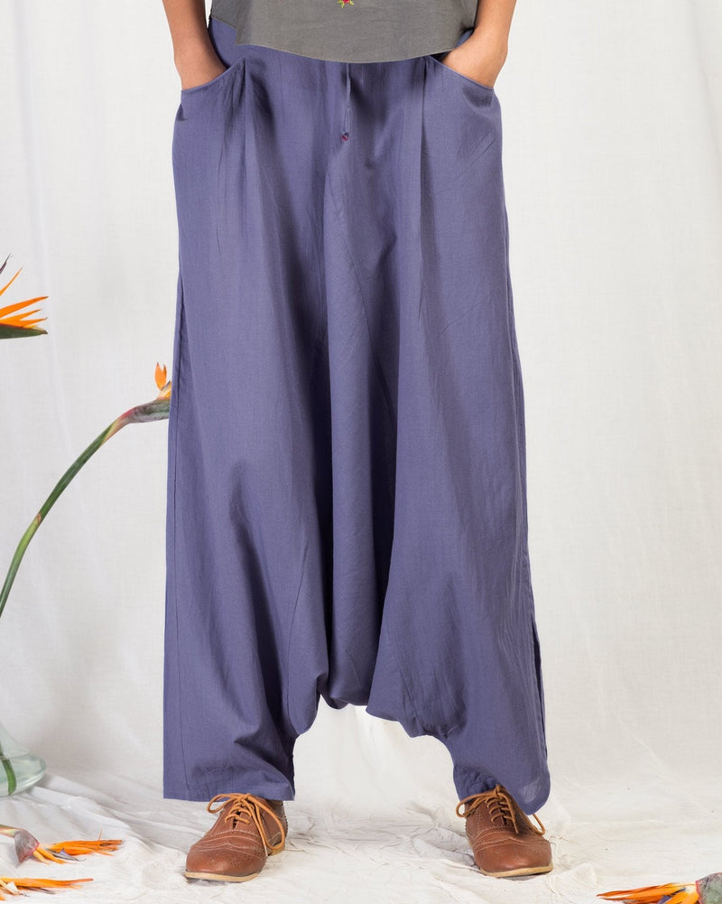Drop Crotch Pants - Blue