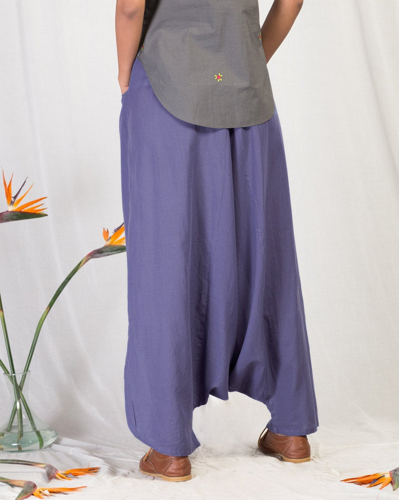 Drop Crotch Pants - Blue