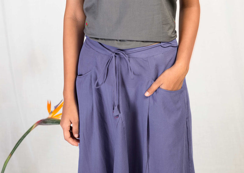Drop Crotch Pants - Blue