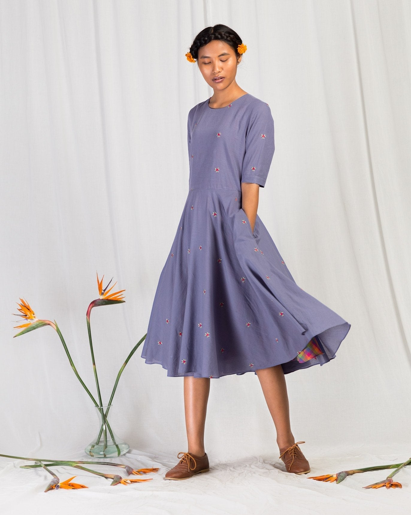 Flare Dress - Blue